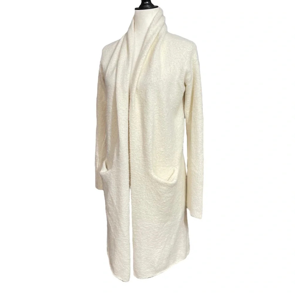 Anthropologie Sleeping on Snow Fuzzy Open Sweater Cardigan Wool Alpaca Blend